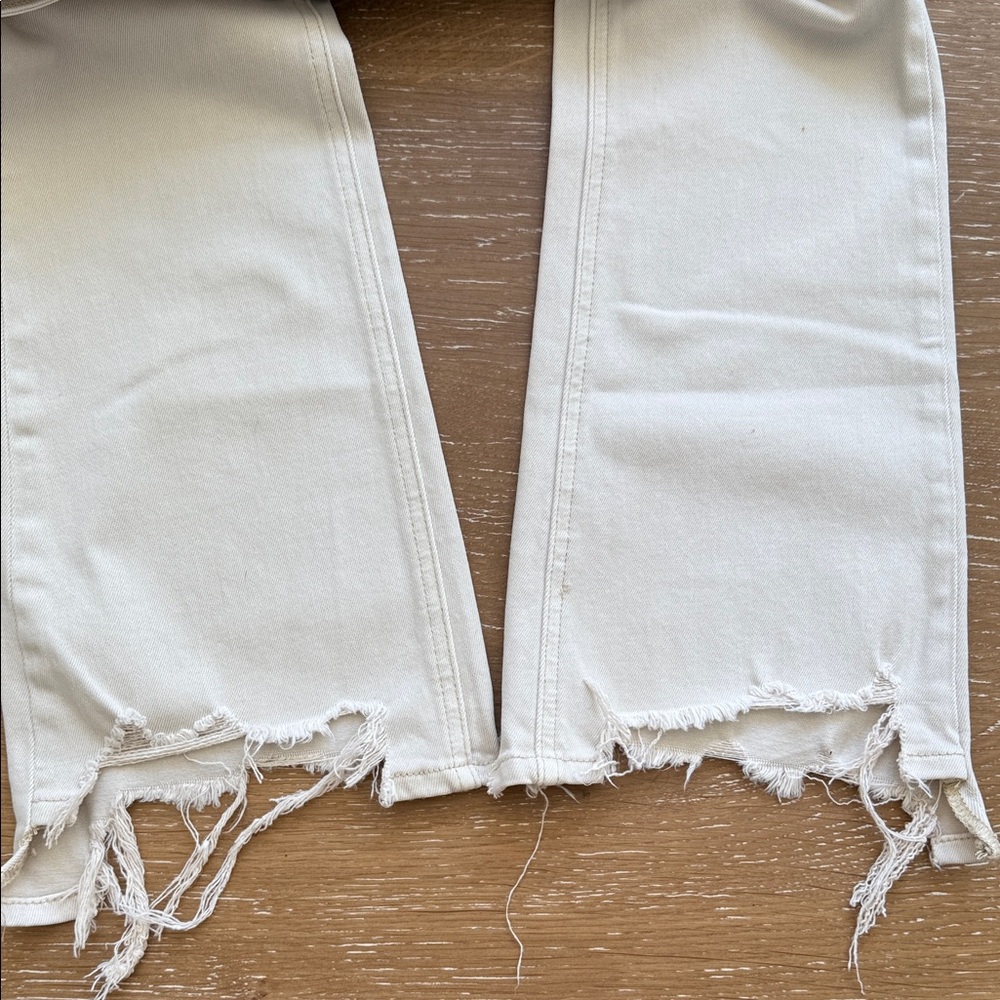 Flying Monkey High Rise Cropped Flare Stretch Jean. Tan. Size 26 - Picture 6 of 8